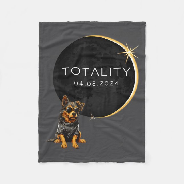 Manta Polar Eclipse Total Solar Total Perro 2024 Totalidad Per (Anverso)