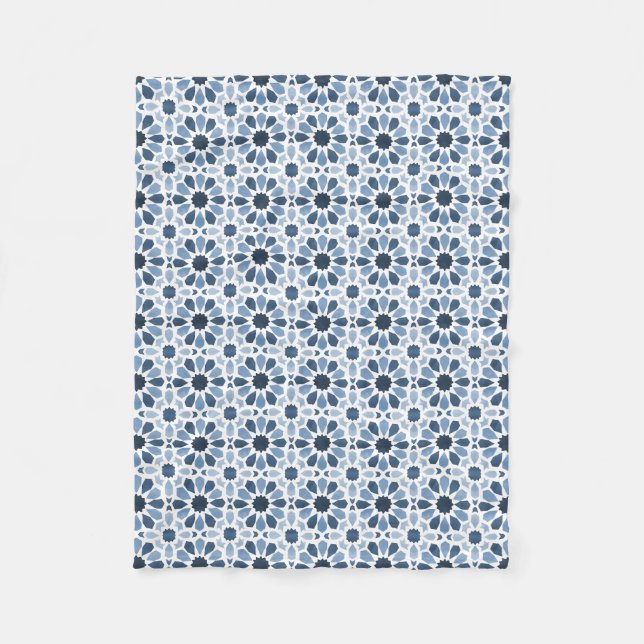 Manta Polar Ecos andaluces: Geometría Boho Marroquí (Anverso)