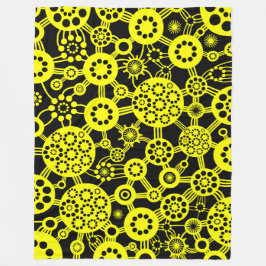 Manta Polar Ecosistema - Amarillo sobre negro