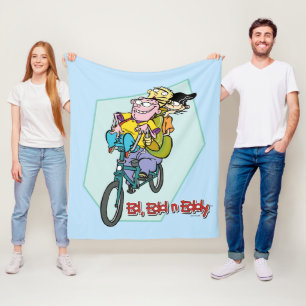 Manta Polar Ed, Edd, y Eddy en una bicicleta