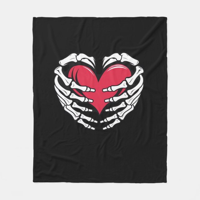 Manta Polar Ed Heart In Skeletal Hands Classic (Anverso)