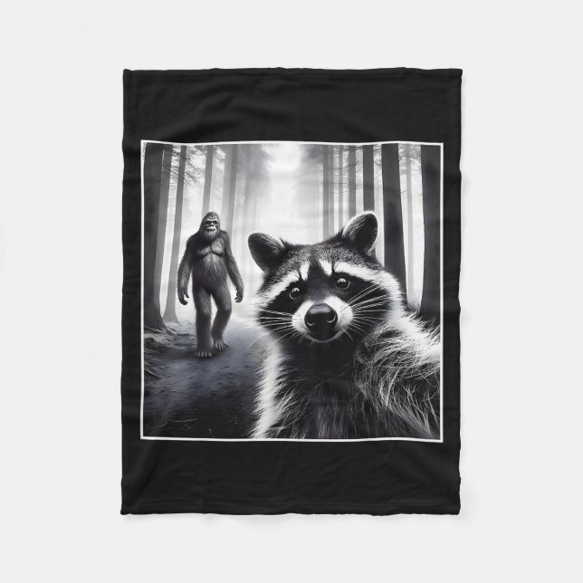 Manta Polar Ed Raccoon Selfie With Sasquatch Bigfoot Funny Rac (Anverso)