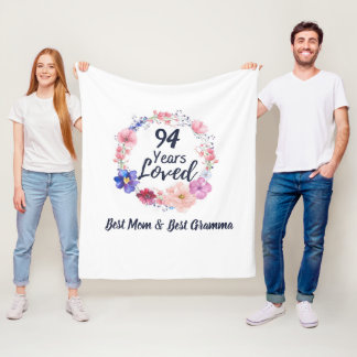 Manta Polar Edad Personalizada Años Amados 94 Años