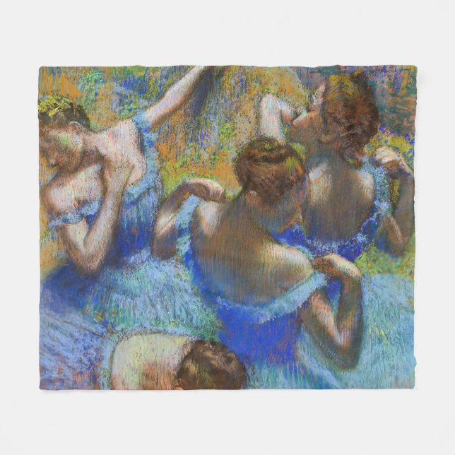 Manta Polar Edgar Degas - Bailarinas azules (Frente (Horizontal))