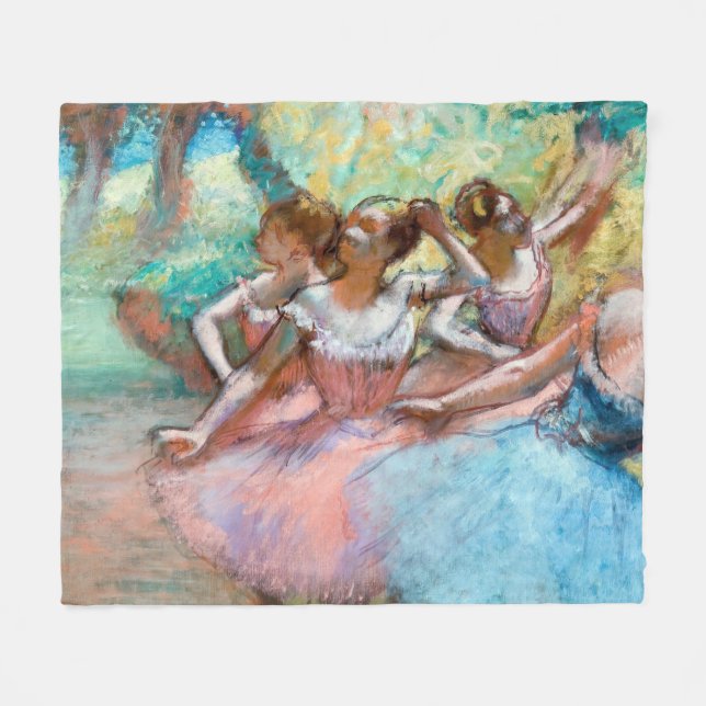Manta Polar Edgar Degas - Cuatro Ballerinas en escena (Frente (Horizontal))
