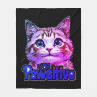 Manta Polar Edición de Stay pawsitive cat