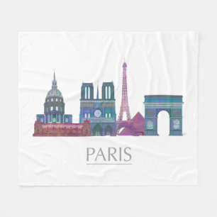 Manta Polar Edificios coloreados horizonte de París