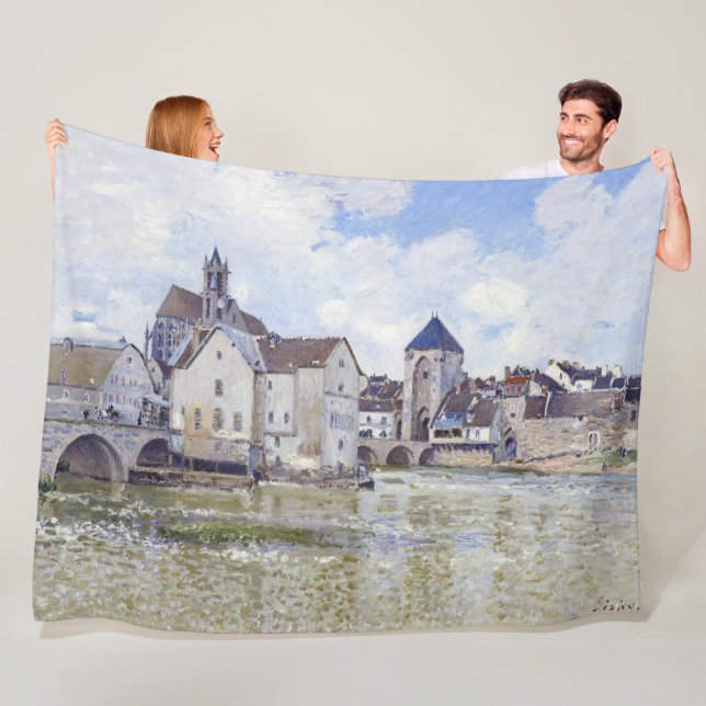 Manta Polar Edificios de Alfred Sisley y puentes con agua (In situ)