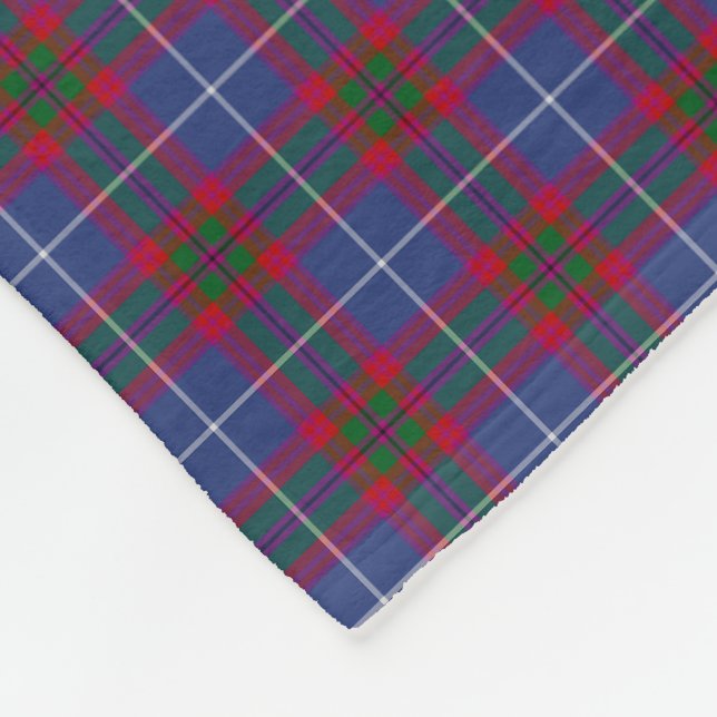 Manta Polar Edinburgh Scotland District Tartan Fleece Blanket (Esquina)