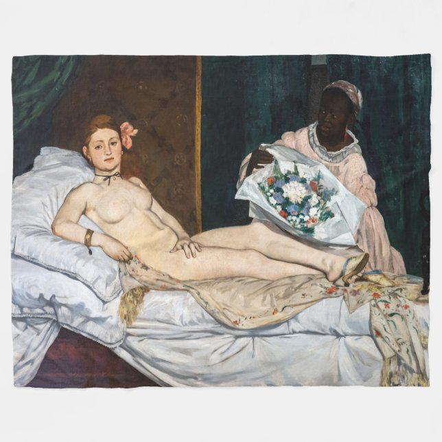 Manta Polar Edouard Manet - Olympia (Frente (Horizontal))