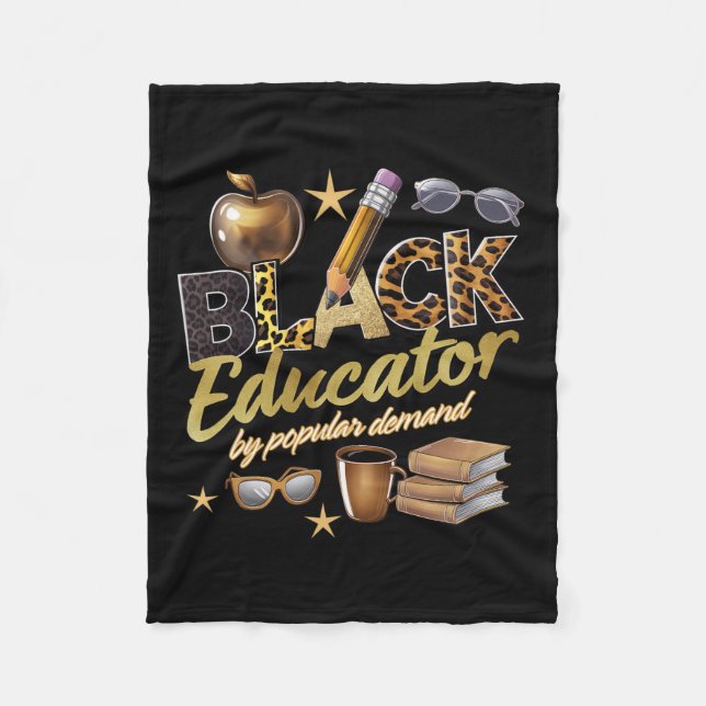 Manta Polar Educador negro por popular demanda historia negra (Anverso)