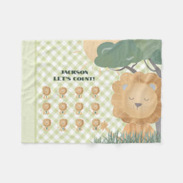 Manta Polar Educativos Vamos a contar Gingham Nombre Boho León