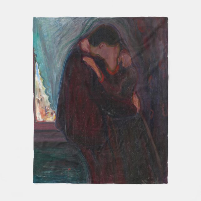 Manta Polar Edvard Munch - El beso (Anverso)