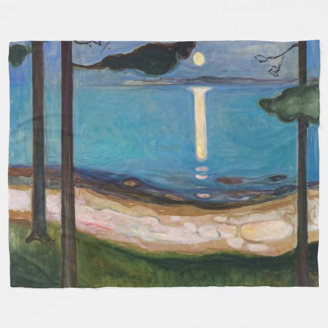 Manta Polar Edvard Munch - Moonlight (Frente (Horizontal))