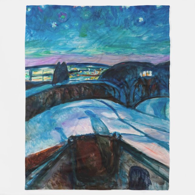 Manta Polar Edvard Munch - Noche Starry 1922 (Anverso)