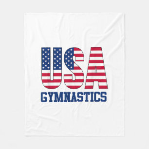 Manta Polar EE. UU. con gimnasia deportiva de la bandera estad