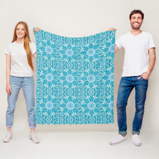 Manta Polar Efecto de espuma de plata azul de Aqua turquesa