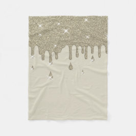 Manta Polar Efecto Purpurina de plata de goteo y espárragos