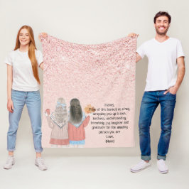 Manta Polar Efecto Purpurina rosado Rosa Dos Chicas Nota
