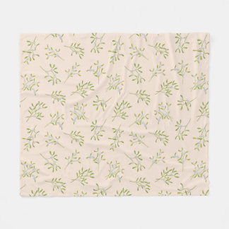 Manta Polar Eggnog Mistletoe Winter Fleece Blanket