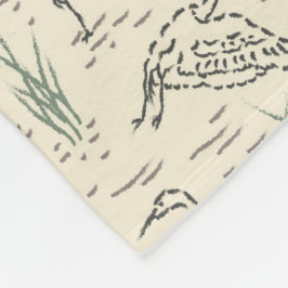 Manta Polar Egrets de mediodía - A lo largo del río - patrón d