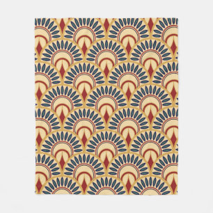Manta Polar Egyptian Motif Fish Scales Seamless Pattern