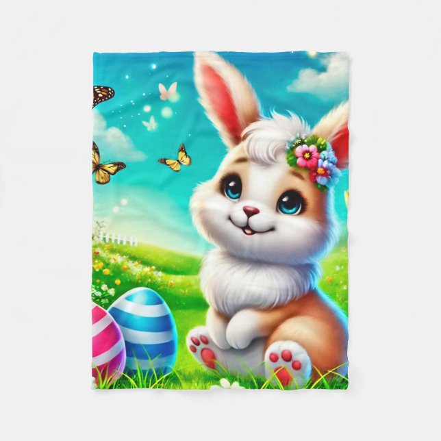 Manta Polar Ein glücklicher Hase (Anverso)