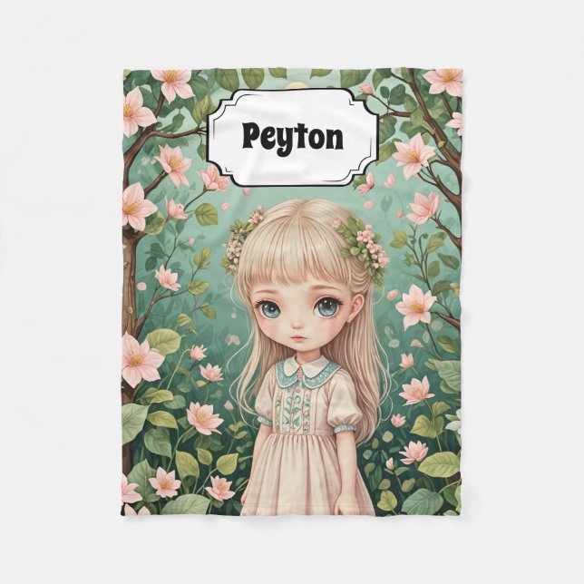 Manta Polar El abrazo de Blossom personalizado (Anverso)