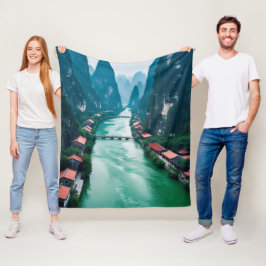 Manta Polar El abrazo de la naturaleza - paisaje del río panor