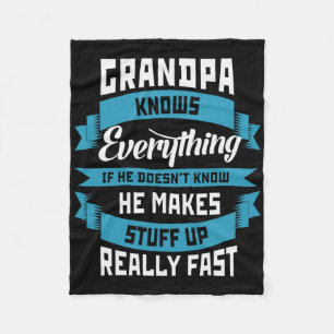 Manta Polar El abuelo sabe todo lo gracioso padre y#; s Day Co