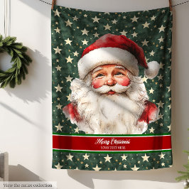 Manta Polar El acogedor acuarela de Santa Claus Navidades Blan