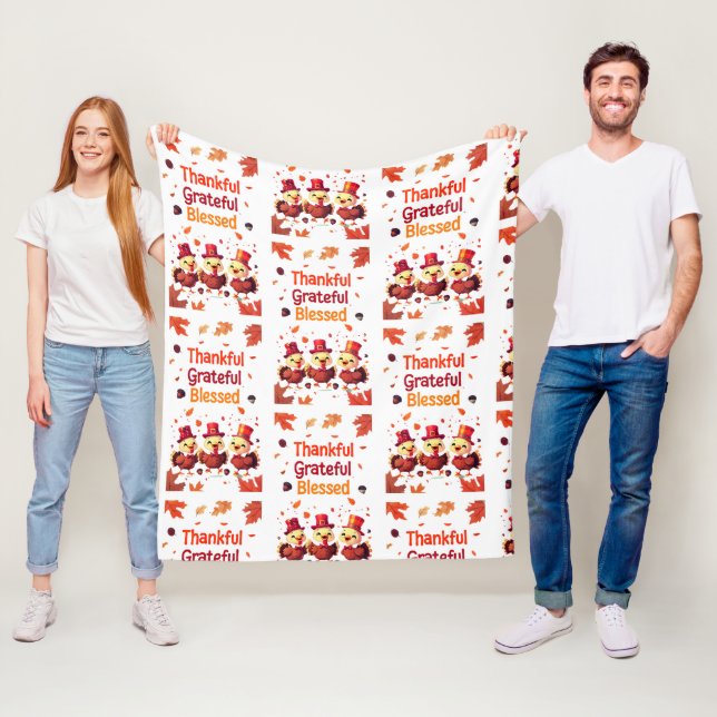 Manta Polar El Agradecido Día de Acción de Gracias con Estilo (In situ)