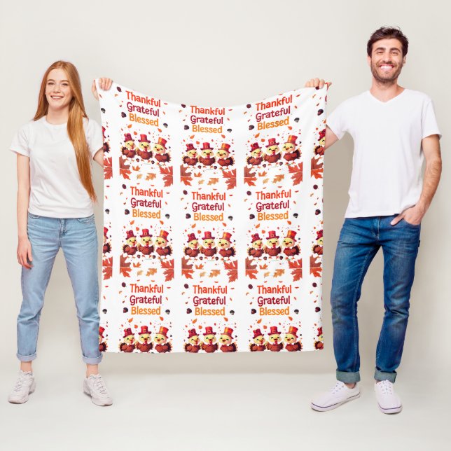 Manta Polar El Agradecido Día de Acción de Gracias con Estilo (In situ)