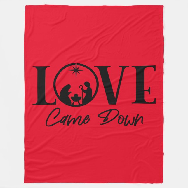 Manta Polar El amor cayó sobre los Navidades de la Natividad (Anverso)