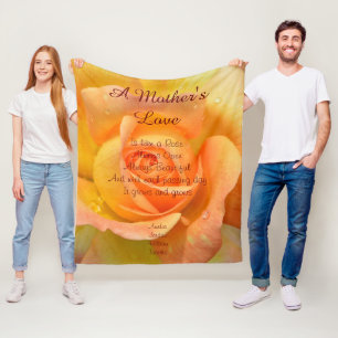 Manta Polar El amor de una madre es como una rosa amarilla nar