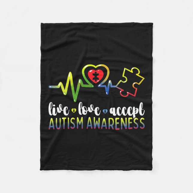Manta Polar El amor en vivo acepta la conciencia del autismo (Anverso)