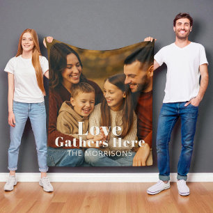 Manta Polar El amor fotográfico familiar personalizado se reún