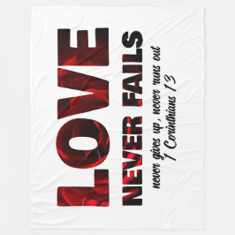 Manta Polar EL AMOR NUNCA FRACASA A Christian Valentines