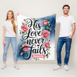 Manta Polar El amor personalizado nunca le falla al cristiano