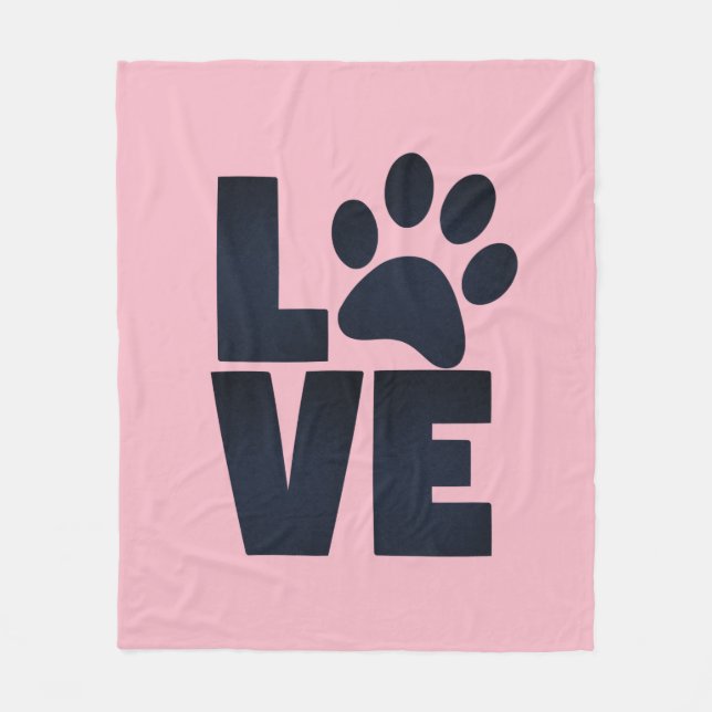 Manta Polar El Animal Paw Mascota Personaliza El Destino Desti (Anverso)