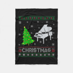 Manta Polar El árbol de navidad de piano femenino enciende a N