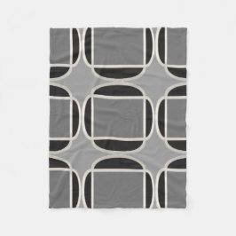 Manta Polar El Art Deco hace Marruecos en negro y gris