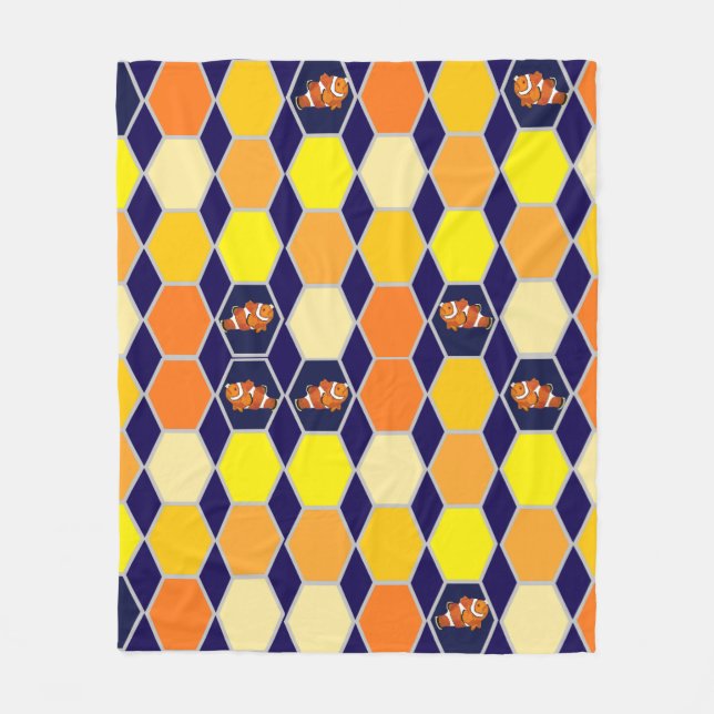 Manta Polar El arte dibujado a mano de pez globo (Anverso)