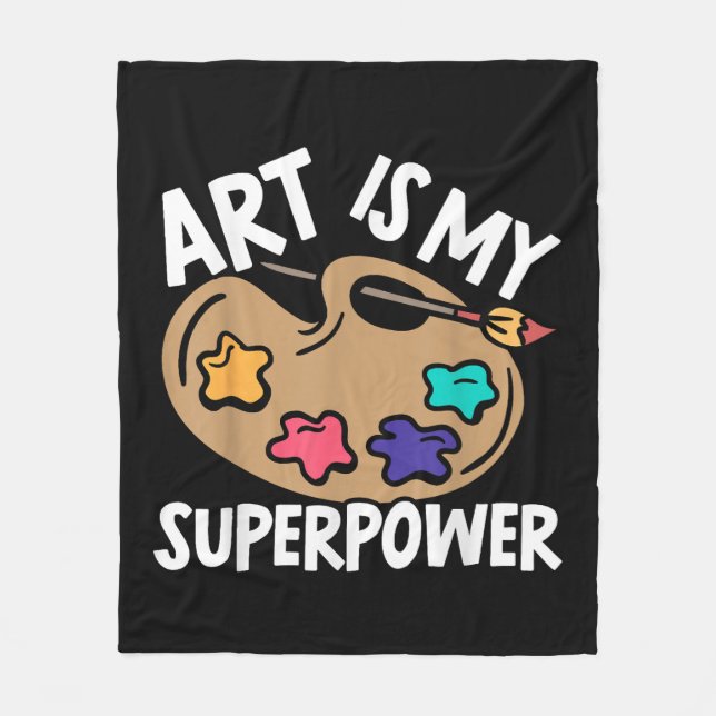 Manta Polar El arte es mi superpotencia maestra artista pintor (Anverso)