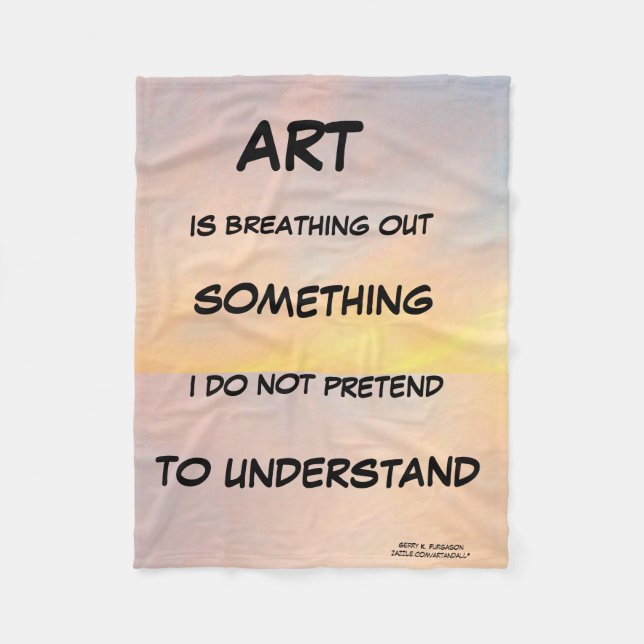 MANTA POLAR EL ARTE ESTÁ RESPIRANDO ALGO (Anverso)