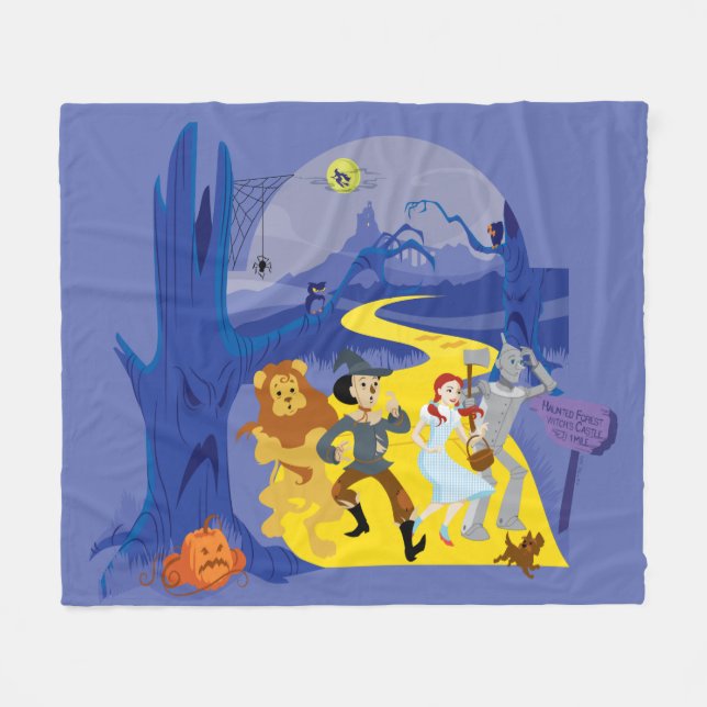 Manta Polar El Asistente De Oz™ | Selva perdida de Halloween (Frente (Horizontal))