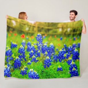 Manta Polar El azul elegante florece los Bluebonnets de Tejas