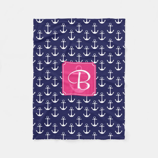 Manta Polar El azul marino moderno ancla el modelo (Anverso)