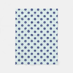 Manta Polar El azul marino náutico de Chevron ancla el modelo