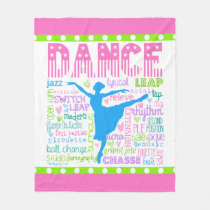 Manta Polar El bailarín en colores pastel redacta tipografía